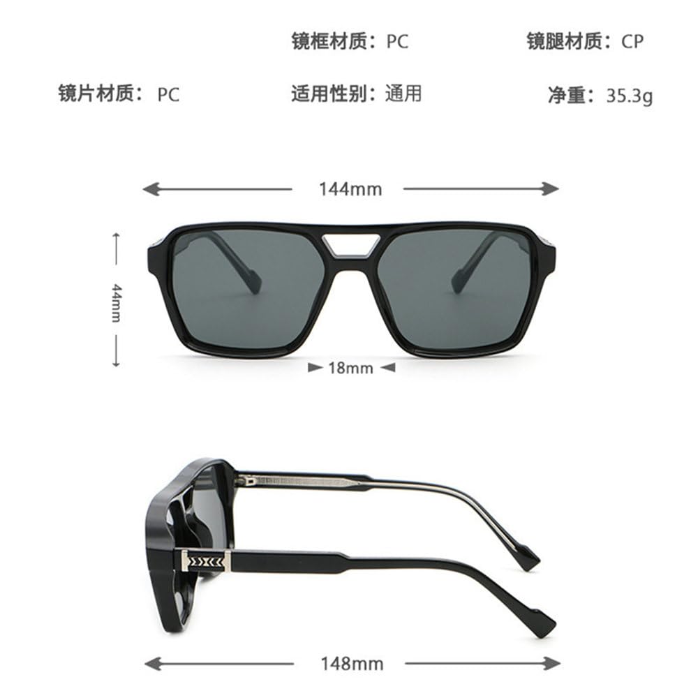 Gafas de sol polarizadas con montura grande, elegantes, para hombre y mujer (modelo 2026). Ideales para viajes al aire libre, conducir y para usar al aire libre.