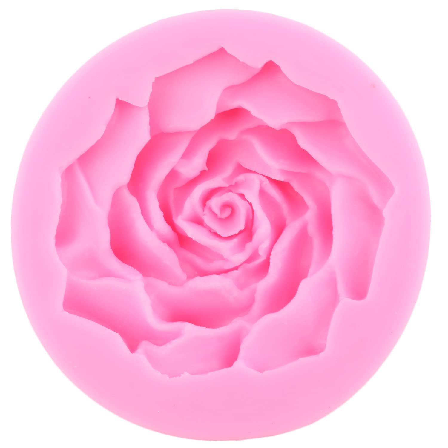 Zixiang Juego de 3 moldes de silicona para fondant con diseño de peonías, rosas y flores, para decoración de tartas, decoración de cupcakes, arcilla polimérica, pasta de goma de chocolate