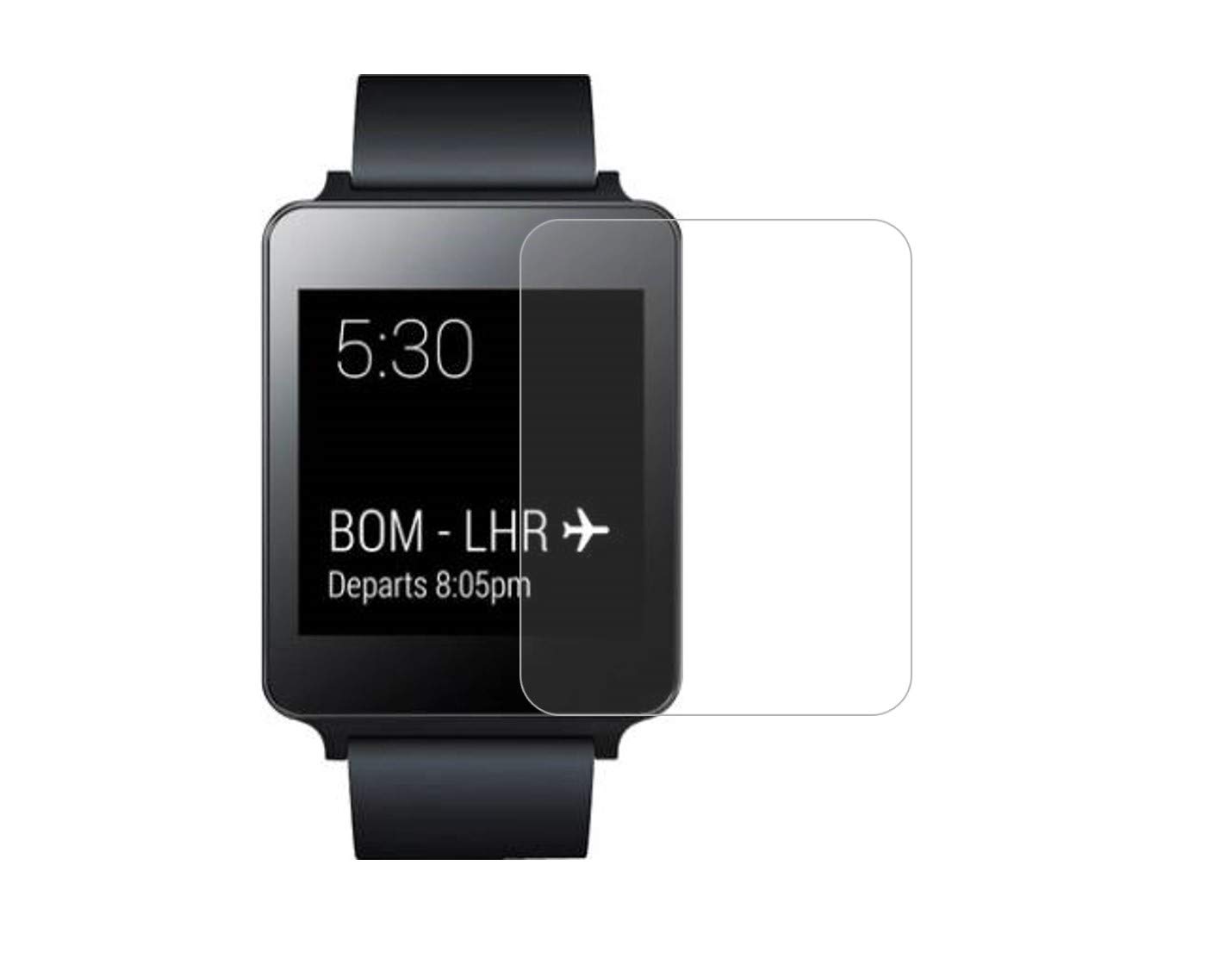 DVTECH High Definition Crystal Clear Waterproof Smart Watch Screen Protector for LG W100 1.65" (Pack of 2-Not a Tempered Glass)