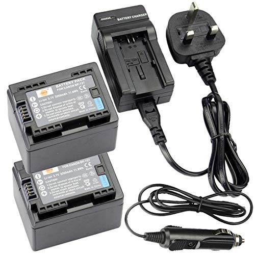 Batterie BP-727 Canon Legria et VIXIA avec chargeur allume-cigare DSTE