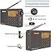 SIHUADON R108 Shortwave AM FM Radio LW MW AIR Band DSP Full Band Portable Radio Battery Operated with Sleep Timer Alarm Clock 500 Memories preset Stations for Family by RADIWOW (Grey)