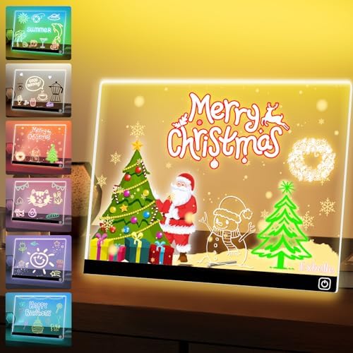 Exbelle 16“ LED Drawing Message Note Board 7 Colors Light Acrylic...