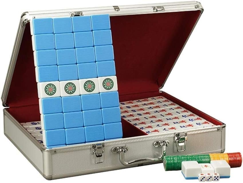 Ensemble de Mahjong 144 tuiles et mallette alu, le cadeau parfait pour amateurs de jeux