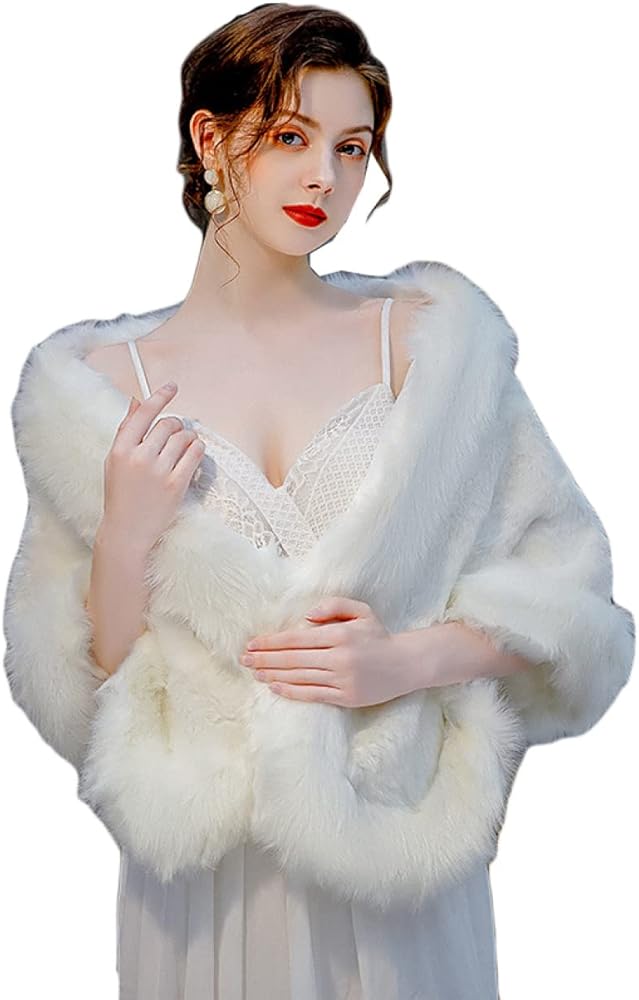 Amazon | [THLD] ファーショール 結婚式 ボレロ ウェディング