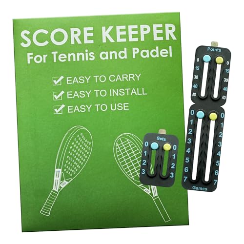 ASTRAFLOW Segnapunti Padel da Racchetta Adesivo, Universale e Resistente - Accessori Tennis per Partite e Allenamento - Contapunti Padel Professionale (Nero)