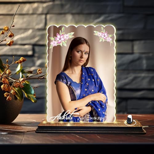 Image of Brown Cloud Personalized Acrylic LED Night Lamp Customized Gift for Men Women Husband Wife Girlfriend Boyfriend Birthday Marriage Anniversary Festivals Decoration(LED ADP RGLTR AO 001)(D9)
