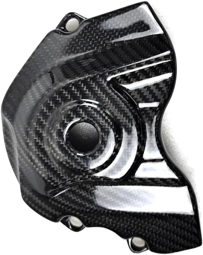 Carbon Fiber Glossy Twill Weave Sprocket Cover Chain Guard Protective Replacement for Kawasaki Ninja ZX-10R 2011-2025 (Sprocket Cover (2011-2025)