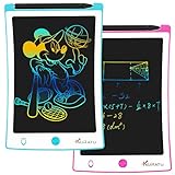 KURATU 2pack LCD Writing Tablets 8.5inch Colorful Screen Electronic Drawing Board Kids Toys Writing Board & Drawing Tablet Doodle Board Writing Tablets, (Blue/Pink)