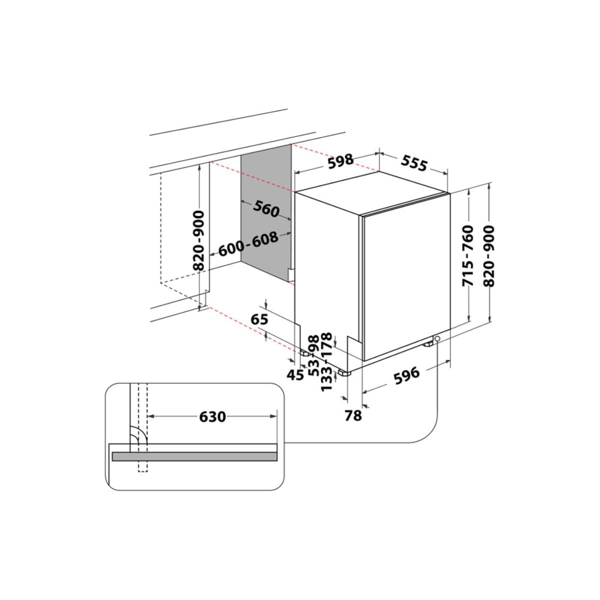 Lave-vaisselle encastrable Whirlpool 14 couverts WH8IPB14AM6L0