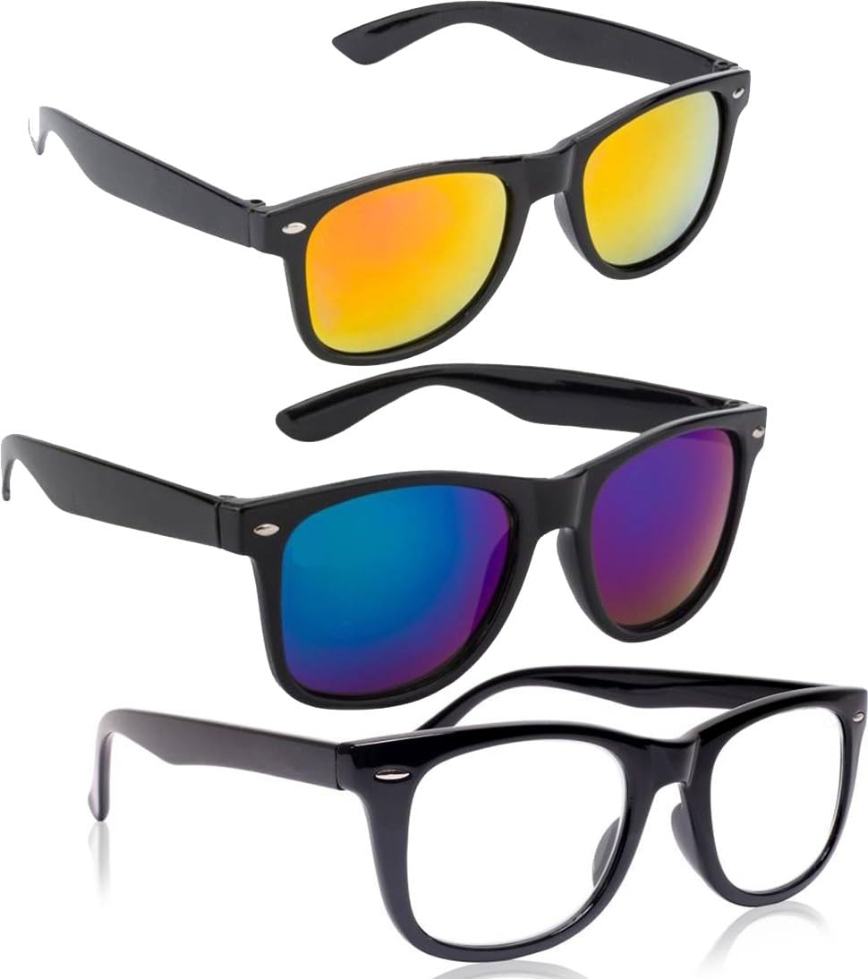 ARZONAIUnisex UV Protection Sunglasses for Men and Women Pack of 3 -Combo-211