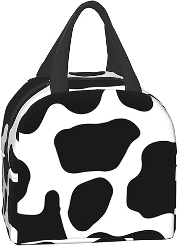 Miniatura 12 de Bolsas de almuerzo reutilizables con estampado de vaca de fresa, loncheras suaves a prueba de fugas para niños y niñas, impermeables, aisladas