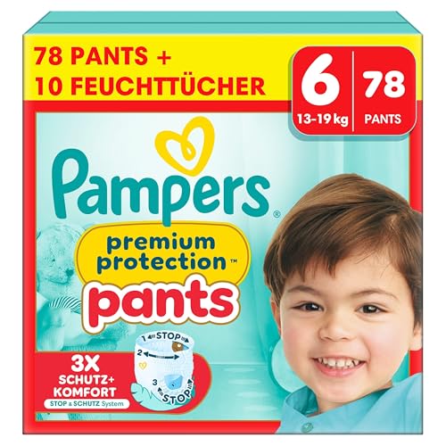 Pampers Premium Protection Pants Größe 6, 78 Windeln, 13kg-19kg, Mit...