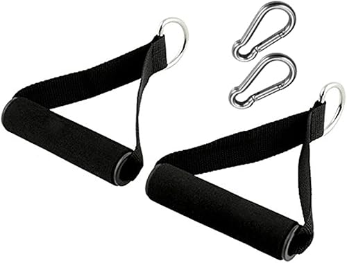 Bandas de resistencia para ejercicio de alta calidad, cinturón de nailon fuerte, correa de fitness, mango envuelto en espuma, asas de agarre suave y