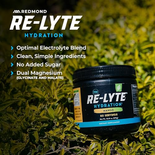 Image of REDMOND Re-Lyte Hydration Electrolyte Powder, No Added Sugar (Mango) | No Added Sugar