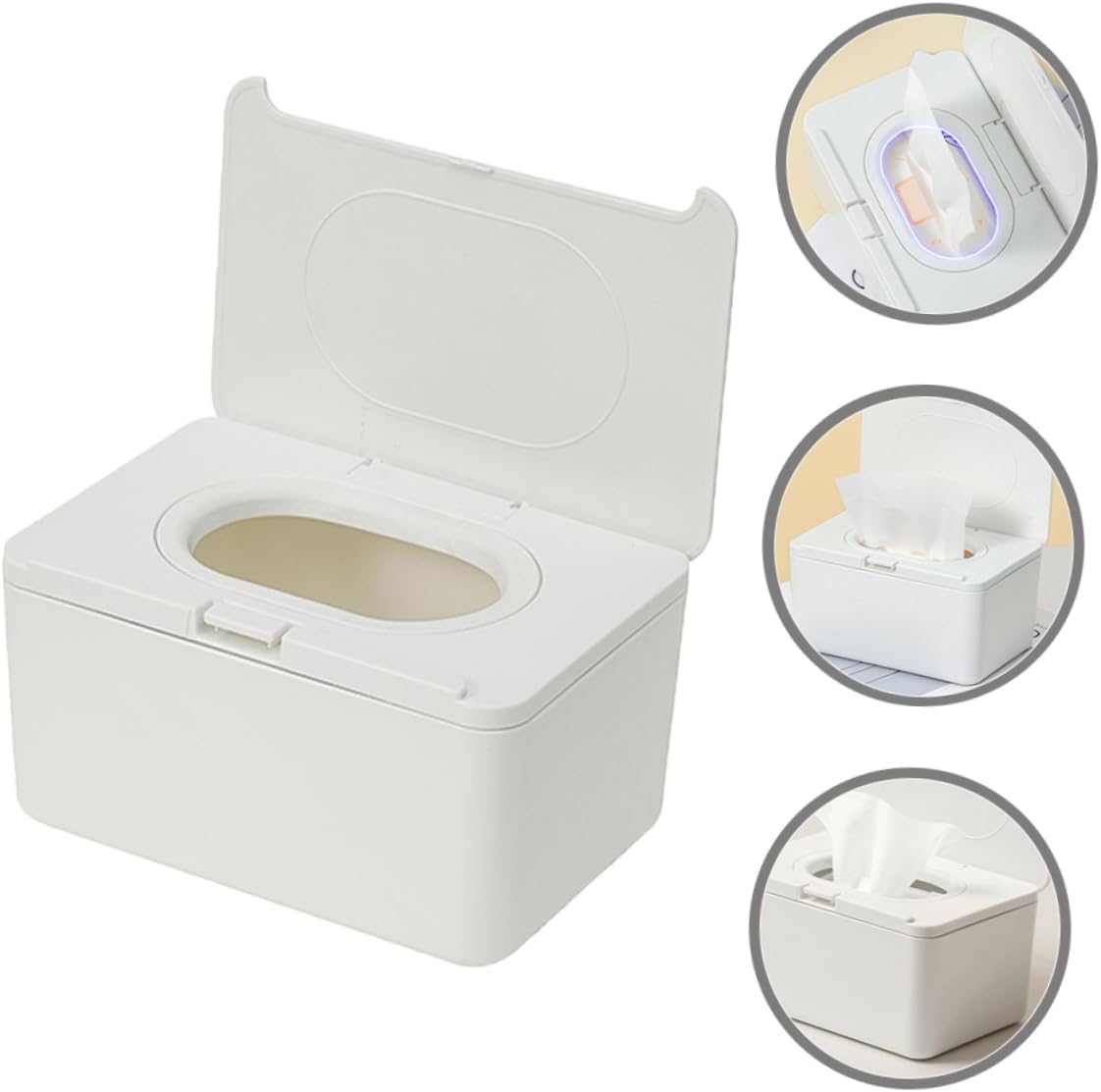 Ciieeo Reusable Wipes Dispenser Portable Tissue Holder for Travel Compact Sealing Container Keeps Wipes Fresh and Moist for Diaper Bags Lightweight and Easy to Clean