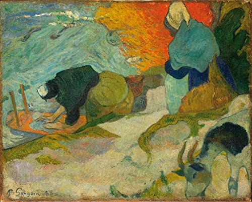 Toile Lavandières à Arles Paul Gauguin grand format pour décoration murale de salon