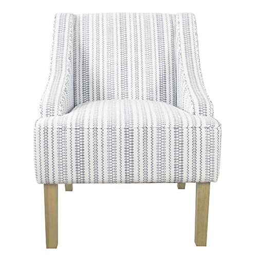 Image of HomePop Swoop Arm Accent Chair - Ivory Stripe
