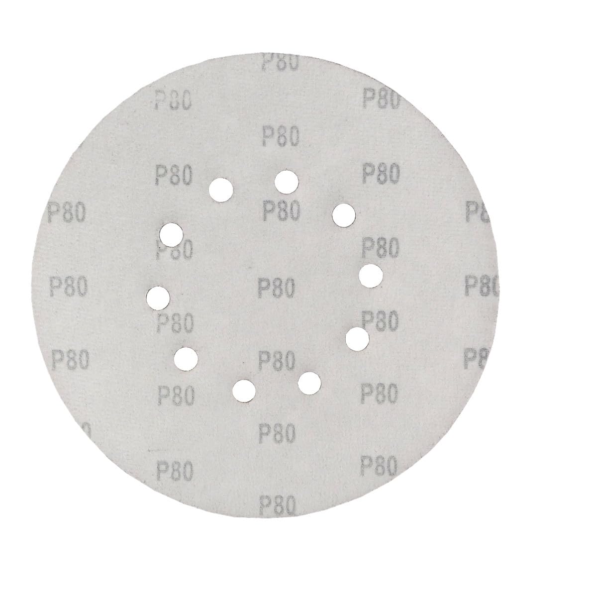 100 discos abrasivos de KLETT Ø 225 mm con 10 agujeros, grano P80, lijadora excéntrica de cuello largo, lijadora orbital de Bohrfux