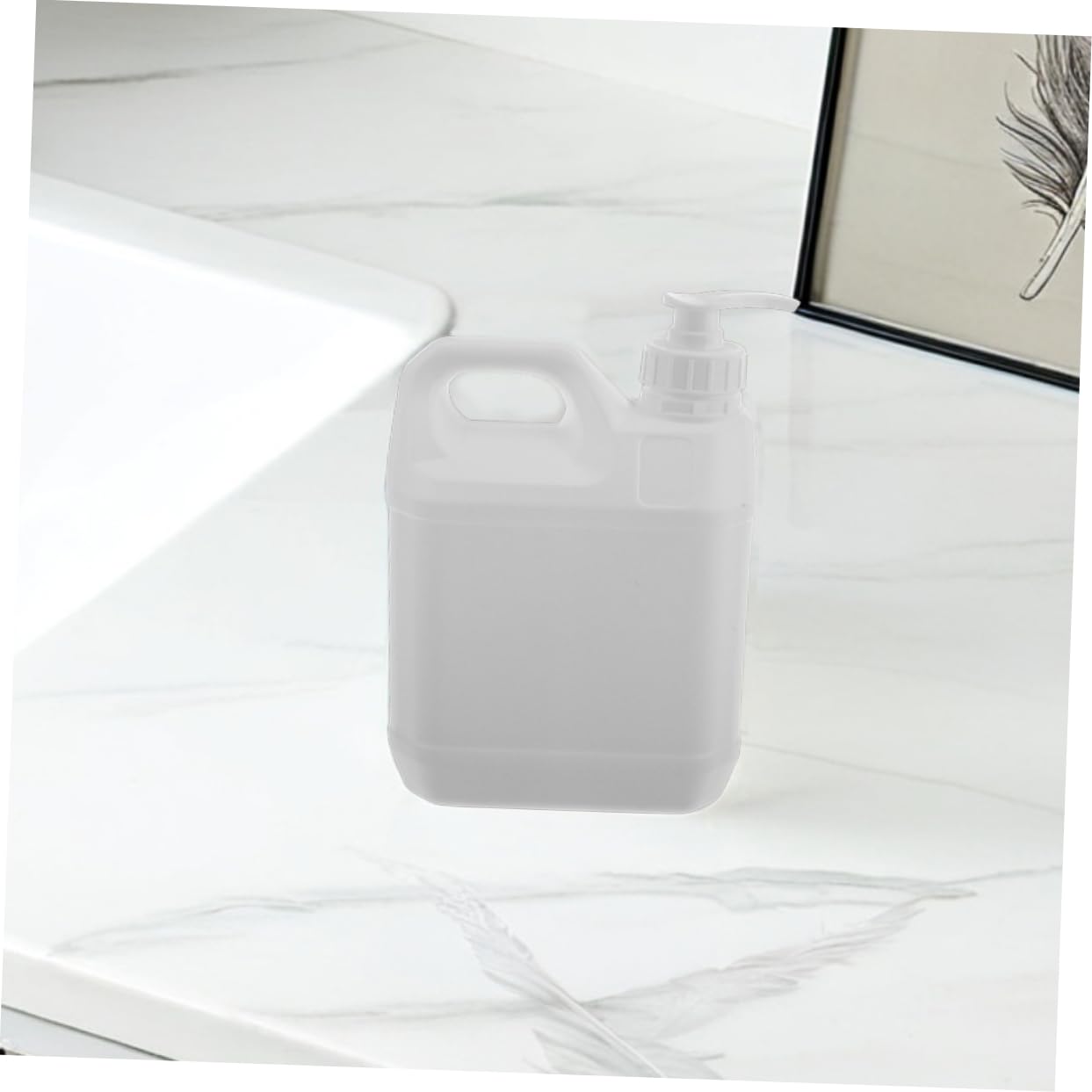 WOONEKY Bottiglie con Pompa Ricaricabili per Sapone Doccia e Shampoo, Contenitori Plastica di Colore Chiaro da 3 Pezzi, per Famiglie e Viaggi Lunghi