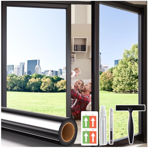 Image of Coavas One Way Privacy Window Film with 3 Tools, Black 23.6 inchx 78.7 inch