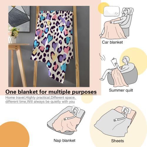 Manta Polar 220 x 240 Estampado de Corazones, Mantas para Cama 105 de Franela Cálida y Cómoda para Niños y Adultos, Mantitas para Sofá Reversible para Cubre Sofa Colchas, Fácil de cuidar_6527a