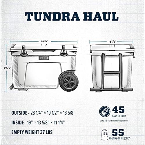 YETI Tundra Haul Portable Wheeled Cooler, Navy - 4