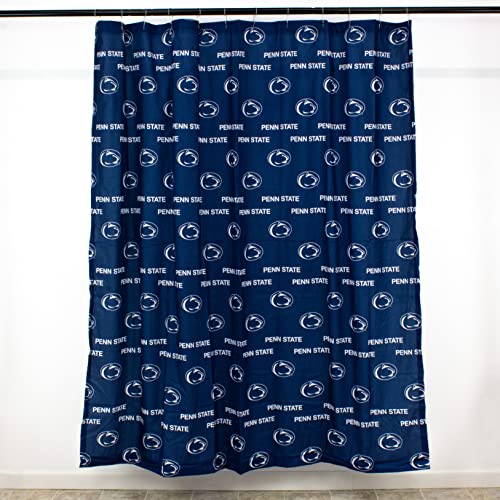 Image of College Covers Everything Comfy Penn State Nittany Lions Bright and Colorful Shower Curtain Cover 70 inch x 72 inch