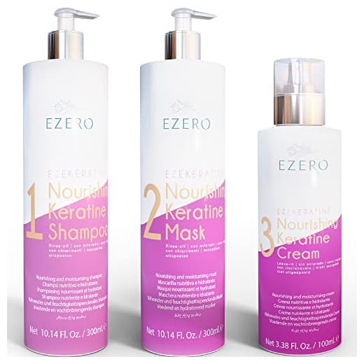 Ezero Tratamiento Keratina Cabello Perfecto Como Tratamiento Hidratante Cabello - Con Champu Keratina, Mascarilla Pelo De Keratina Y Serum Pelo Keratina - Ayuda A Alisador De Pelo Y Alisado Keratina