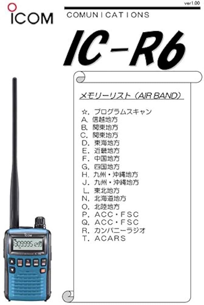 ICOM IC-R6 エアバンドスペシャル Amazon | アイコム IC-R6 エアーバンドスペシャル 車載用エアー