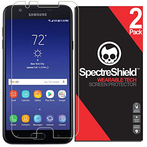 [2-Pack] Spectre Shield Screen Protector for Samsung Galaxy J7 (2018) Case Friendly Samsung Galaxy J7 Screen Protector Accessory TPU Clear Film