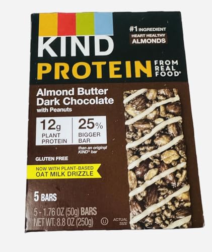 KIND Protein Bars, Almond Butter Dark Chocolate, 5 Bars (Pack of ...