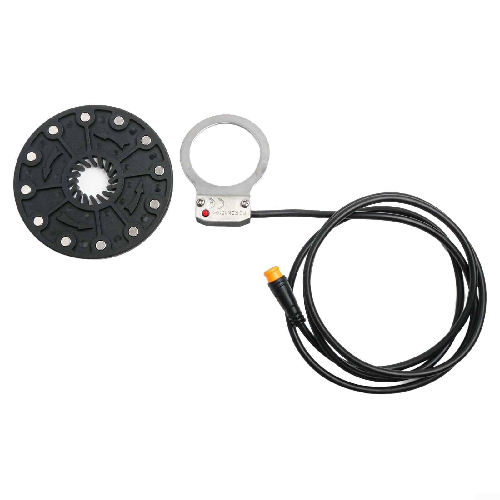 Sensor de asistencia de pedal eléctrico para sistemas de bicicleta eléctrica de 36 V/48 V, detección magnética con conector impermeable, compatible con configuración estándar de Boost