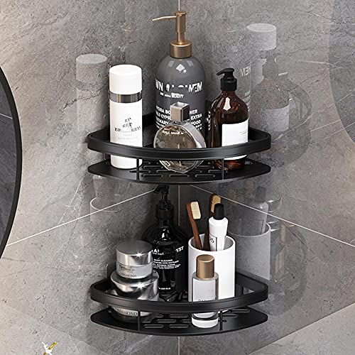 Dusch-Organizer – Eck-Duschregal, ohne Bohren, Saugnapf-Kleber, Raum-Aluminium, Wandmontage, ideal für Küche und Bad