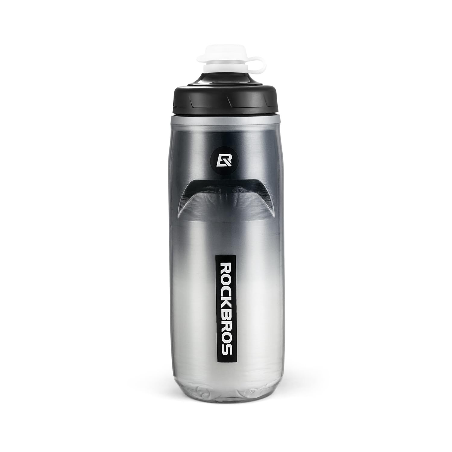 Insulated Bike Water Bottle 21oz Black Gradient