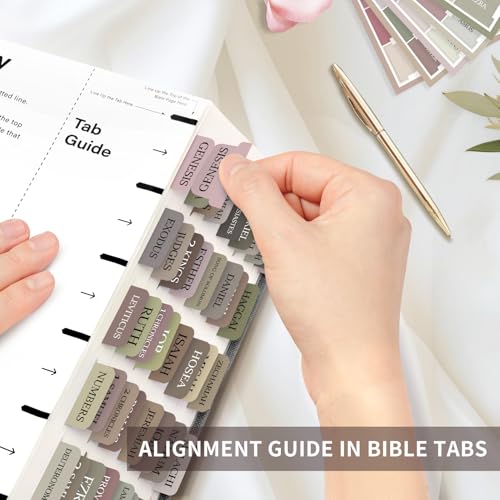 Image of Taja Bible Tabs, 75 Large Print Index Tabs for Women & Men