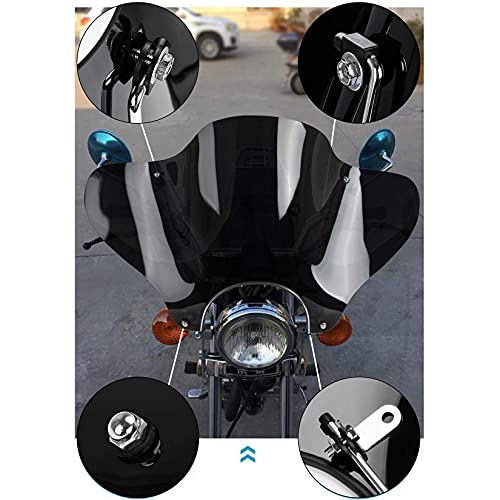 Pslcustomerservice WS021BA Universal Motorcycle Cruiser Windshield Windscreen thumb #7