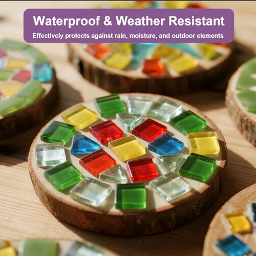 1DFAUL 200 g Mosaikkleber, transparent, stark haftend, schnelltrocknend, wasserfest, ungiftig, ideal für DIY-Fliesenkunstprojekte und Bastelbegeisterte