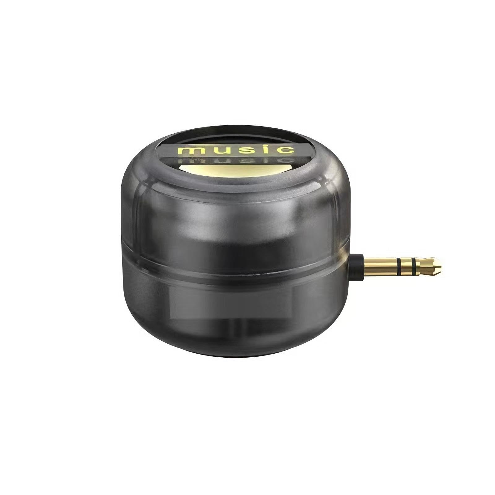 Mini Portable Plug-in Speaker, 3.5mm AUX Audio Jack Sound Amplifier, Loud Volume Booster for Phone Calls, Tablet, MP3, Musical Instruments, Pocket Size Design, No Bluetooth, No Cable Needed