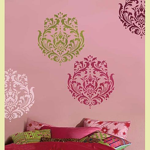 Wall Stencil Brocade No.1 SM - Reusable Wall Stencil Better than wall decals