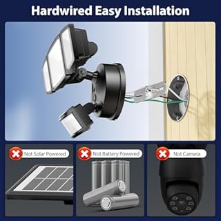 Onforu 75W LED Flood Light Motion Sensor Outdoor, 7000lm Dusk to Dawn Flood Light, Security Light with Three Head, IP65 Waterproof Exterior Floodlight, 6500k Wall Light for Entryway Stairs Yard Garage