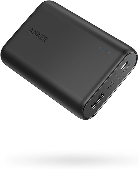 Anker PowerCore 10000 Portable Charger, 10000mAh Power Bank, Ultra-Compact Battery Pack, High-Speed Charging Technology Phone Charger for iPhone, Samsung and More.