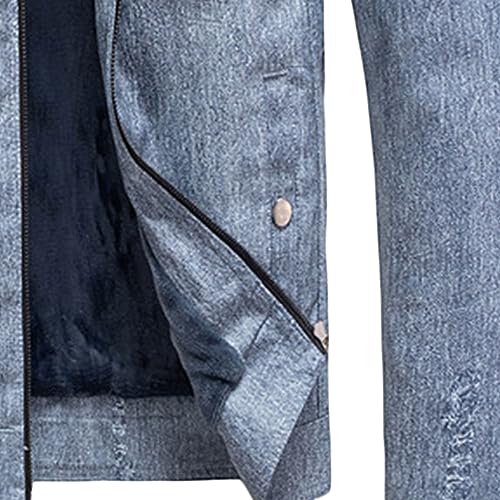 Chaqueta masculina de cuero tipo camionero con cierre miniatura 2