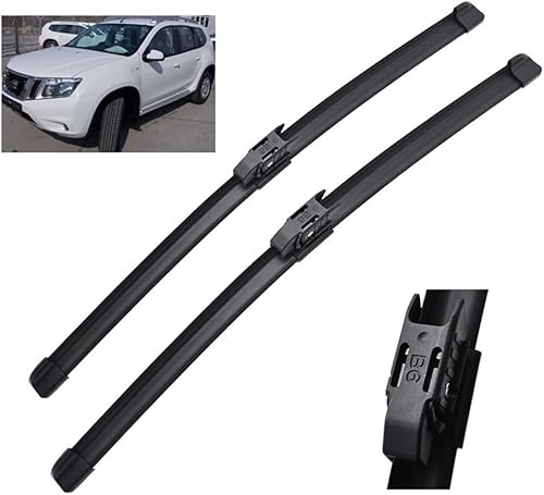 Miniatura 1 de Escobillas de limpiaparabrisas delantero compatibles con Nissan Terrano D10 2017-2023 para parabrisas de ventana, automóvil, cepillos de lluvia de