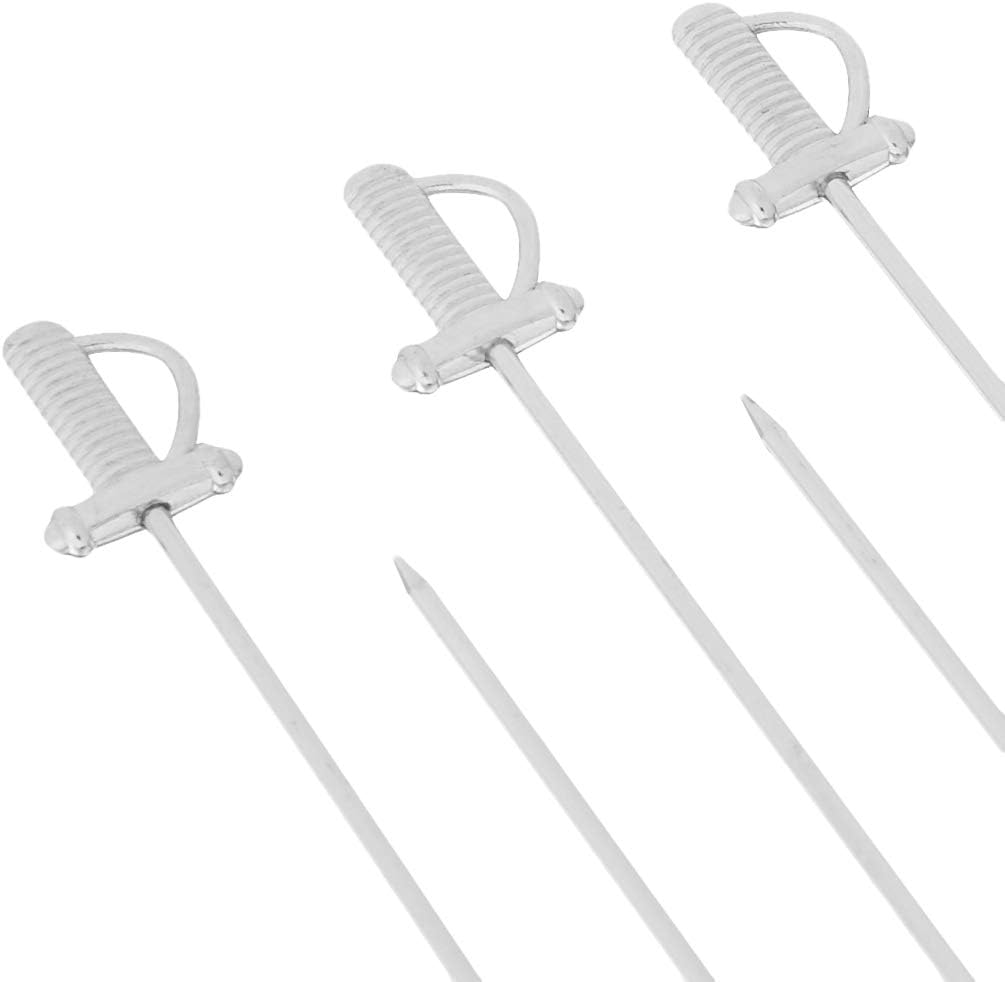 Barfly Cocktail Picks, Sword Top, Stainless