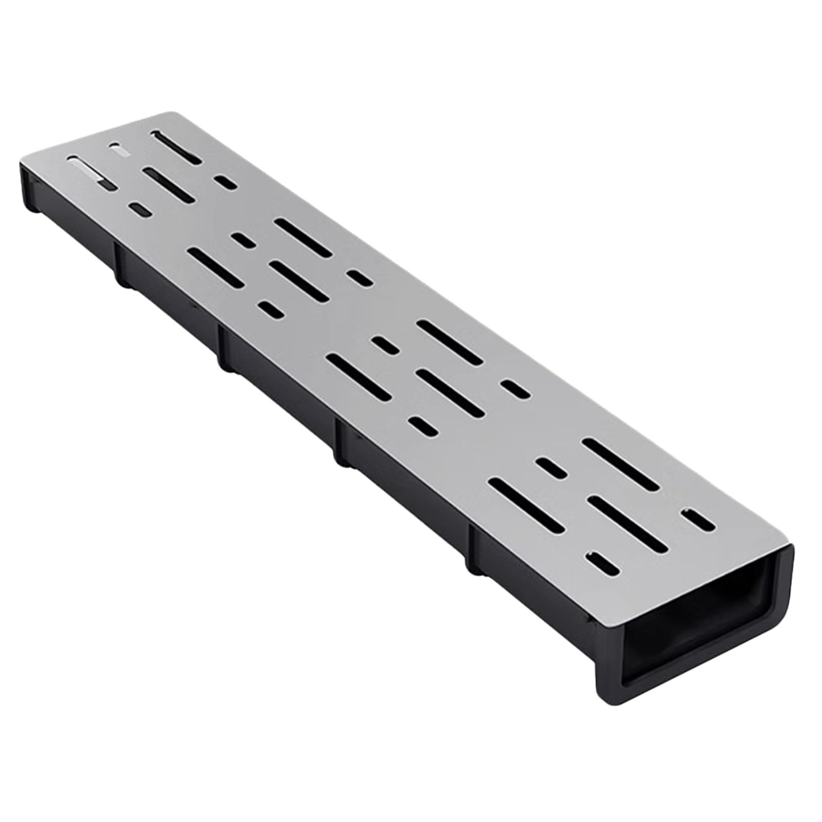 Dkrahrjj A Stainless Steel Drain Channel, Outdoor Patio Driveway Bathroom Kitchen Shallow Channel Drainasystem, Sewer Gully Diverter/A/50 * 10 * 4Cm