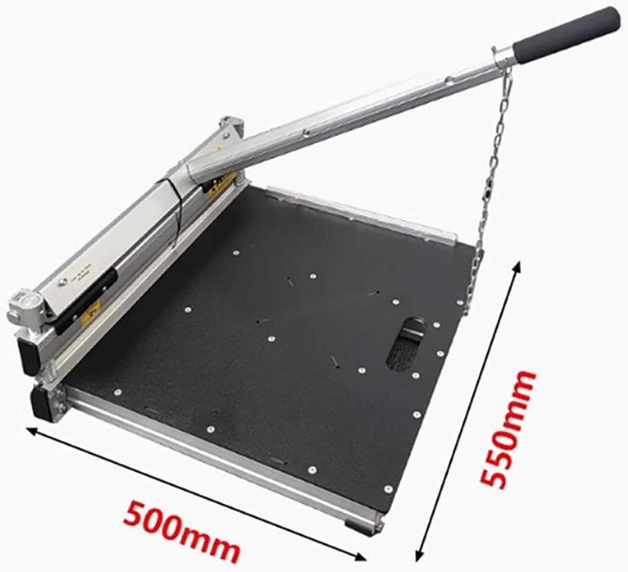 Maszyna do cięcia podłóg, przecinarka do podłóg laminowanych, narzędzia do podłóg, szerokość cięcia 340 mm, rozmiar paneli 550 x 500 mm, do podłóg wielowarstwowych, parkietów, gumy