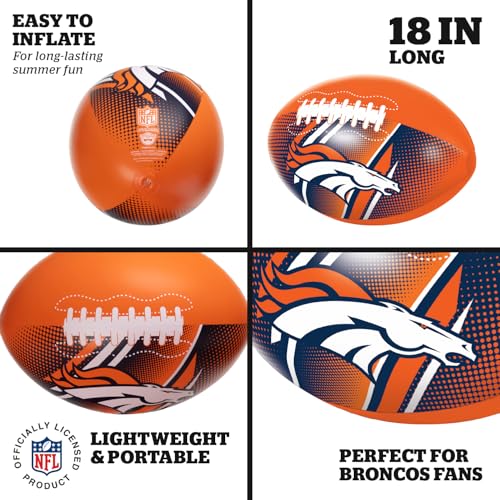 Image of BigMouth 18 inch Inflatable Pool Football Officially Licensed NFL Fan Gear Merchandise Beach Ball Games for Adults and Teens