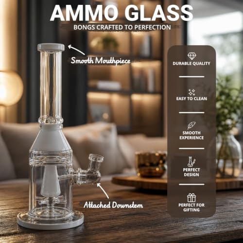 Image of BONG Borosilicate Glass 11 inch Glass Bong Bongsmoke weed Glassbong