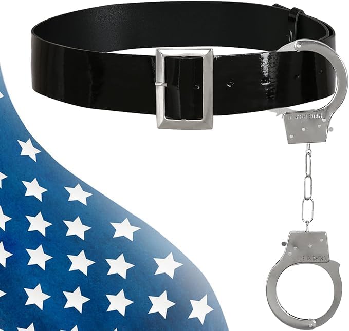 CICOCI Police Costume Accessories Women Cop Hat Walkie Talkies Badge Sunglass Adult Cop Costume Accessories - Image 5