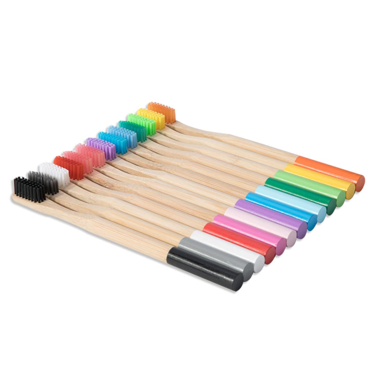 FRCOLOR 3 Set Spazzolino Viaggio Adulti Sensibile Eco Chiave Dente Adulto Ultra Morbido Scovolini Per Denti Spazzolini Denti Scovolini Dentali Bambù Arancia 4 Pezzi*3